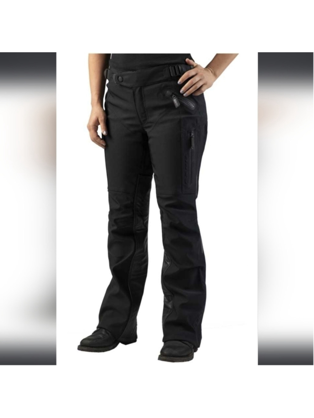 Harley Davidson | Women's FXRG Waterproof Riding Overpant w/ Cowhide Trim Sz 24